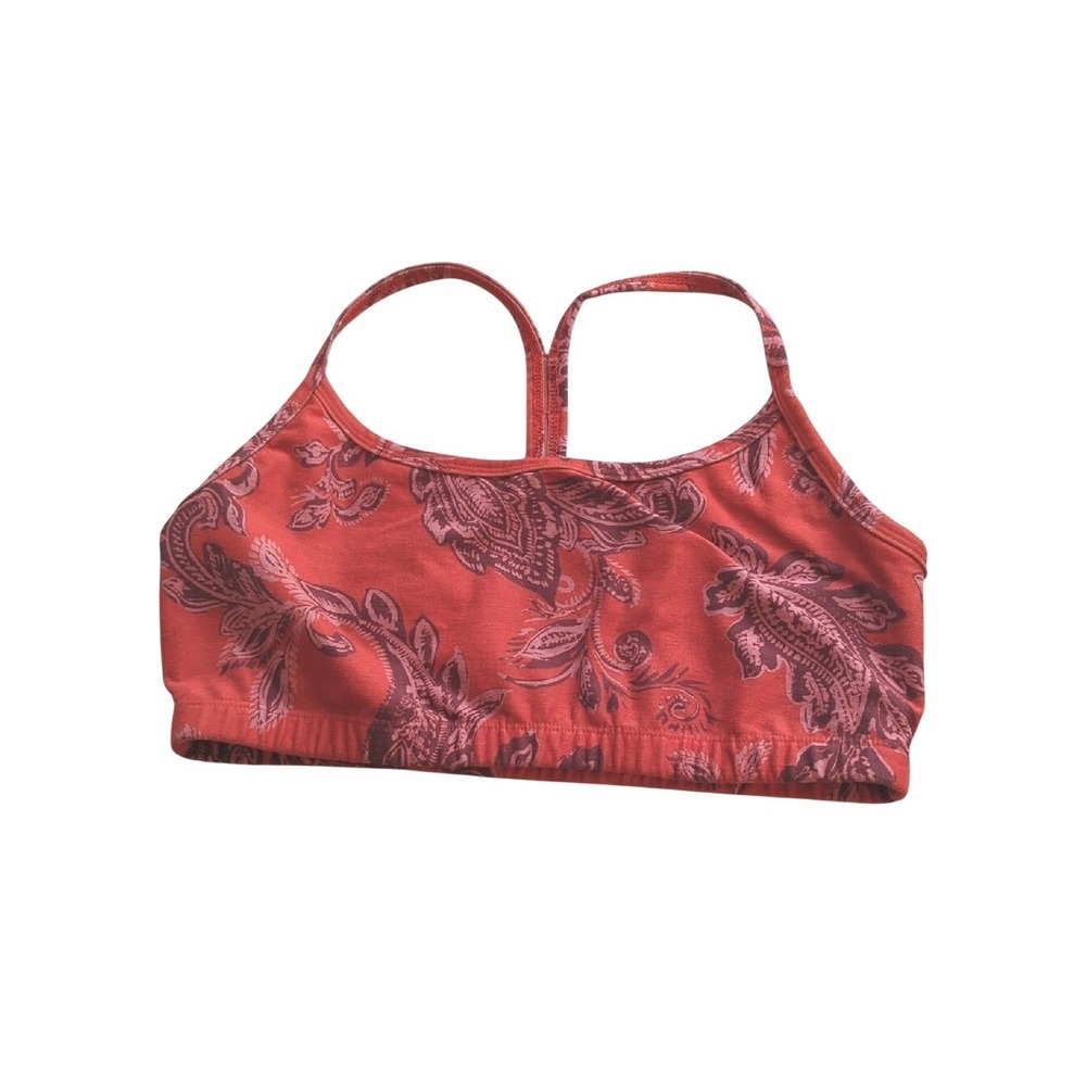 Beyond Yoga SoftMark Racerback Bra‎ in a Chai Paprika Paisley size Large